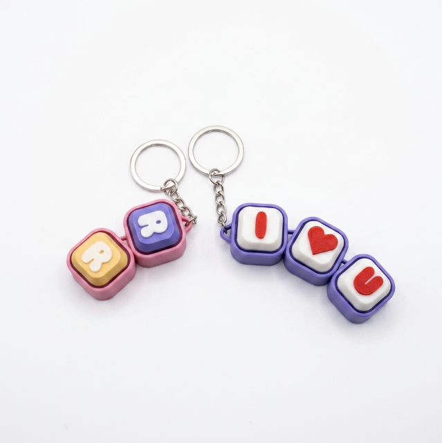Custom Flexi Clicker Keychain (1x1, Red)